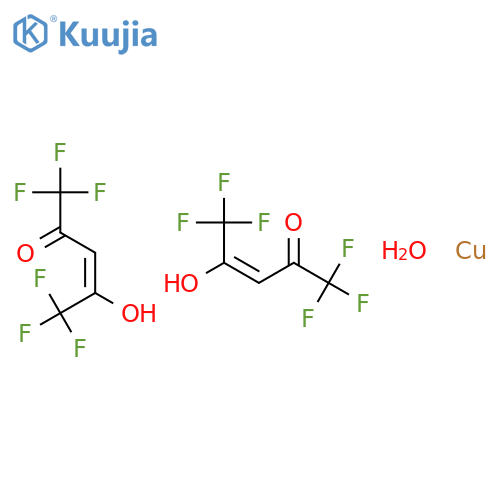 Copper(II) hexafluoroacetylacetonate hydrate structure