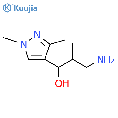 1H-Pyrazole-4-methanol, α-(2-amino-1-methylethyl)-1,3-dimethyl- structure