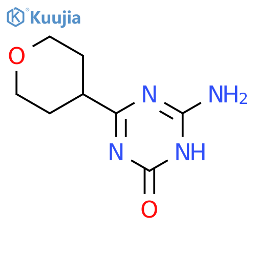 1,3,5-Triazin-2(1H)-one, 6-amino-4-(tetrahydro-2H-pyran-4-yl)- structure