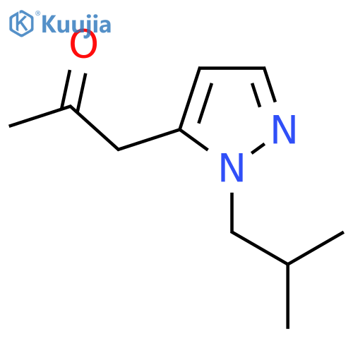 1-1-(2-methylpropyl)-1H-pyrazol-5-ylpropan-2-one structure