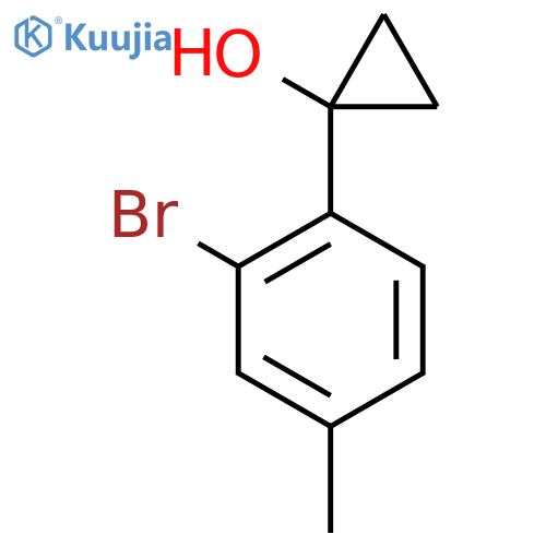 1-(2-bromo-4-methylphenyl)cyclopropan-1-ol structure