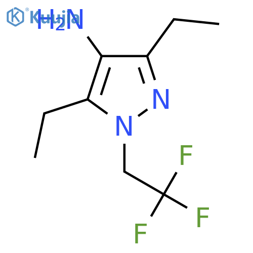 3,5-diethyl-1-(2,2,2-trifluoroethyl)-1H-pyrazol-4-amine structure
