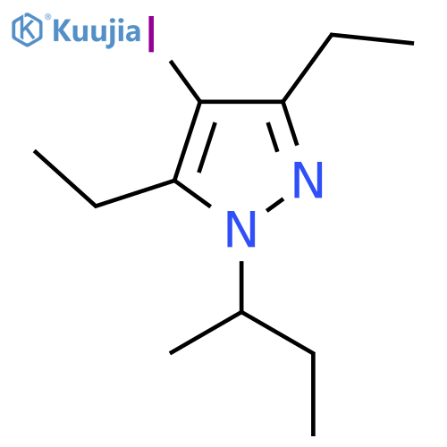 1-(butan-2-yl)-3,5-diethyl-4-iodo-1H-pyrazole structure