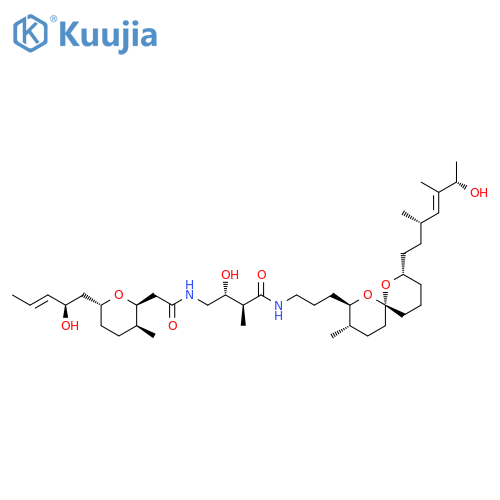 2H-Pyran-2-acetamide,tetrahydro-N-[(2R,3S)-2-hydroxy-4-[[3-[(2R,3S,6S,8S)-8-[(3S,4E,6S)-6-hydroxy-3,5-dimethyl-4-hepten-1-yl]-3-methyl-1,7-dioxaspiro[5.5]undec-2-yl]propyl]amino]-3-methyl-4-oxobutyl]-6-[(2R,3E)-2-hydroxy-3-penten-1-yl]-3-methyl-,(2S,3S,6R)- structure