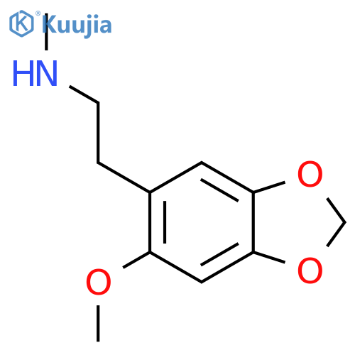 2-(6-methoxy-1,3-dioxaindan-5-yl)ethyl(methyl)amine structure