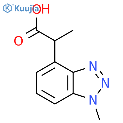 2-(1-methyl-1H-1,2,3-benzotriazol-4-yl)propanoic acid structure