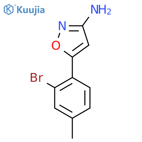 5-(2-bromo-4-methylphenyl)-1,2-oxazol-3-amine structure