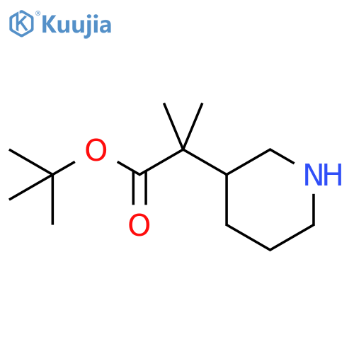 tert-butyl 2-methyl-2-(piperidin-3-yl)propanoate structure