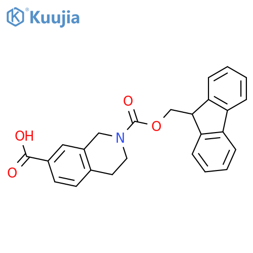 2-{(9H-fluoren-9-yl)methoxycarbonyl}-1,2,3,4-tetrahydroisoquinoline-7-carboxylic acid structure