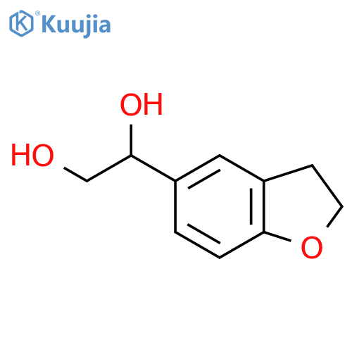 1-(2,3-dihydro-1-benzofuran-5-yl)ethane-1,2-diol structure