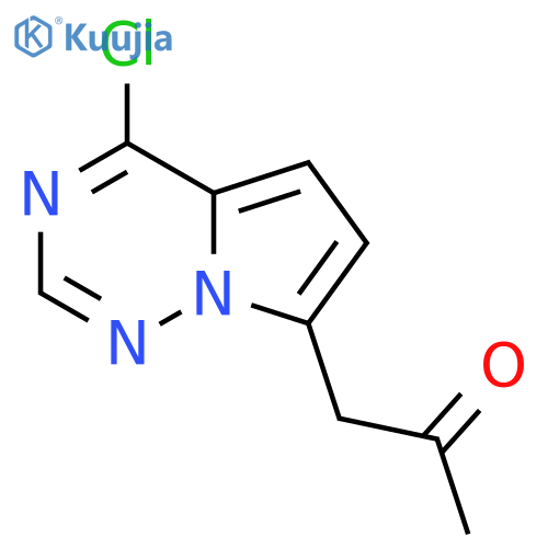 1-{4-chloropyrrolo[2,1-f][1,2,4]triazin-7-yl}propan-2-one structure