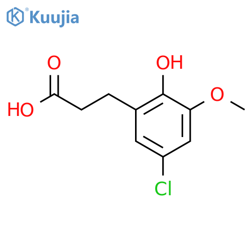 3-(5-chloro-2-hydroxy-3-methoxyphenyl)propanoic acid structure