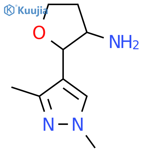 2-(1,3-Dimethyl-1H-pyrazol-4-yl)oxolan-3-amine structure