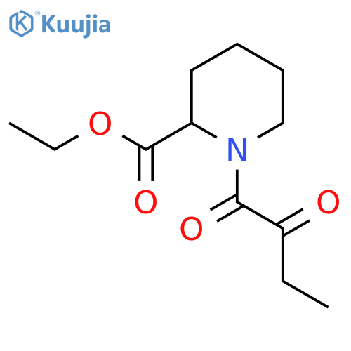 2-Piperidinecarboxylic acid, 1-(1,2-dioxobutyl)-, ethyl ester structure