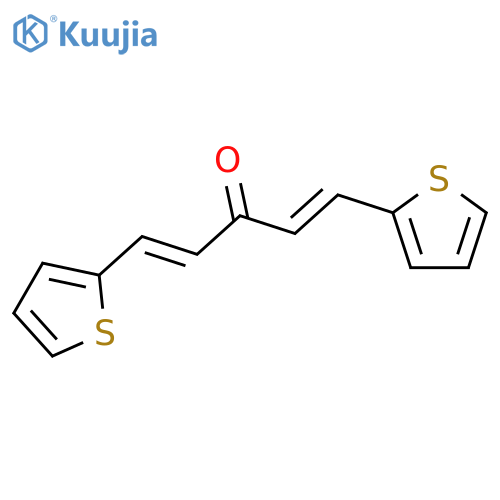 (1E,4E)-1,5-Di(2-thienyl)-1,4-pentadien-3-one structure