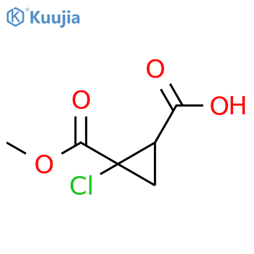 1,2-Cyclopropanedicarboxylic acid, 1-chloro-, 1-methyl ester structure