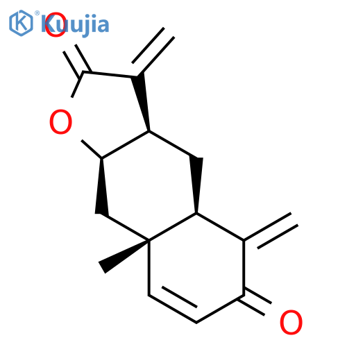 Naphtho[2,3-b]furan-2,6(3H,4H)-dione,3a,4a,5,8a,9,9a-hexahydro-8a-methyl-3,5-bis(methylene)-, (3aR,4aR,8aS,9aR)- structure