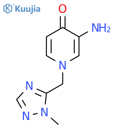 3-amino-1-(1-methyl-1H-1,2,4-triazol-5-yl)methyl-1,4-dihydropyridin-4-one structure