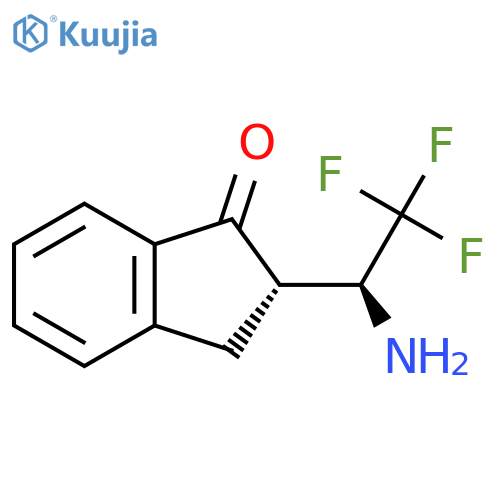 (2S)-2-[(1S)-1-Amino-2,2,2-trifluoroethyl]-2,3-dihydro-1H-inden-1-one structure
