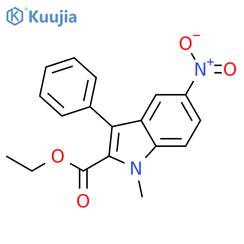 ethyl 1-methyl-5-nitro-3-phenyl-1H-indole-2-carboxylate structure
