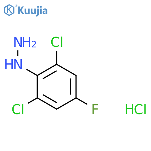 (2,6-dichloro-4-fluorophenyl)hydrazine hydrochloride structure