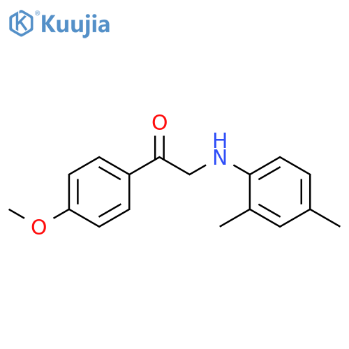 2-[(2,4-dimethylphenyl)amino]-1-(4-methoxyphenyl)ethan-1-one structure