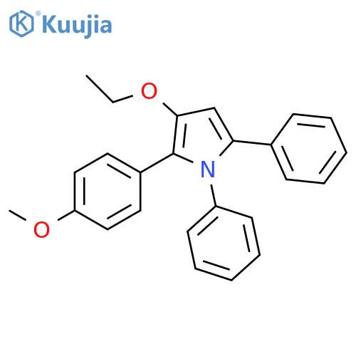1H-Pyrrole, 3-ethoxy-2-(4-methoxyphenyl)-1,5-diphenyl- structure