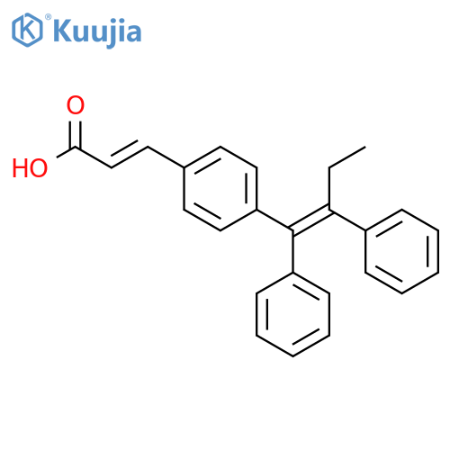 2-Propenoic acid,3-[4-[(1Z)-1,2-diphenyl-1-buten-1-yl]phenyl]-, (2E)- structure