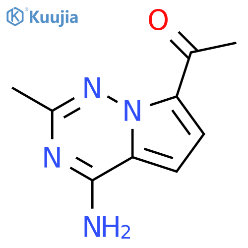 1-{4-amino-2-methylpyrrolo[2,1-f][1,2,4]triazin-7-yl}ethan-1-one structure