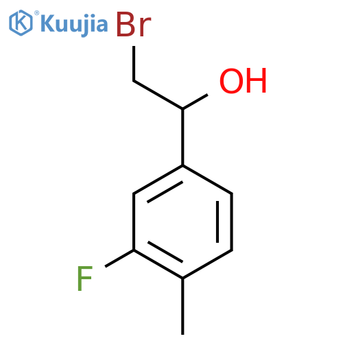 2-bromo-1-(3-fluoro-4-methylphenyl)ethan-1-ol structure