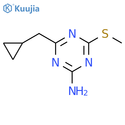 4-(cyclopropylmethyl)-6-(methylsulfanyl)-1,3,5-triazin-2-amine structure