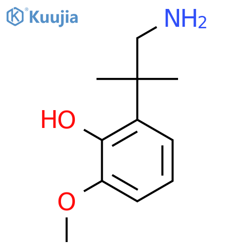 2-(1-amino-2-methylpropan-2-yl)-6-methoxyphenol structure