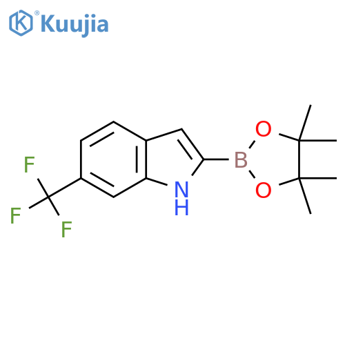2-(4,4,5,5-Tetramethyl-1,3,2-dioxaborolan-2-yl)-6-(trifluoromethyl)-1H-indole structure