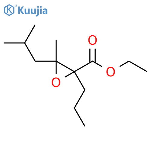 Ethyl 3-methyl-3-(2-methylpropyl)-2-propyloxirane-2-carboxylate structure