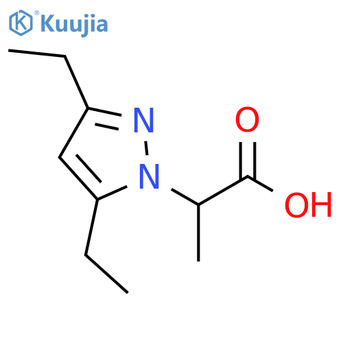 2-(3,5-diethyl-1H-pyrazol-1-yl)propanoic acid structure