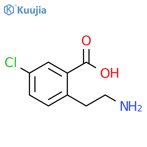 2-(2-aminoethyl)-5-chlorobenzoic acid structure