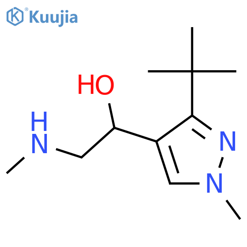1-(3-tert-butyl-1-methyl-1H-pyrazol-4-yl)-2-(methylamino)ethan-1-ol structure