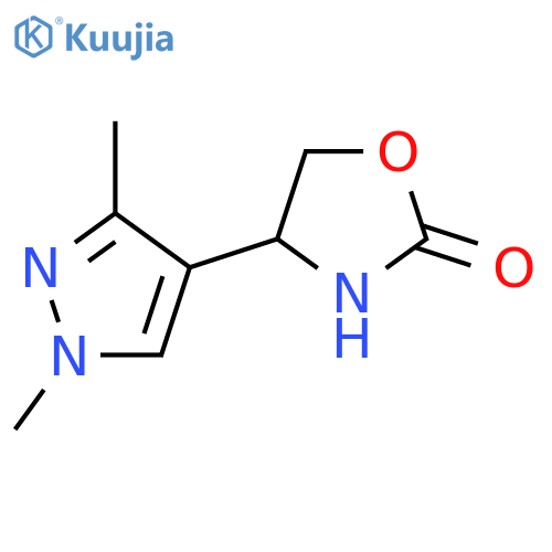 4-(1,3-dimethyl-1H-pyrazol-4-yl)-1,3-oxazolidin-2-one structure