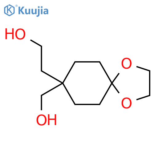 2-[8-(Hydroxymethyl)-1,4-dioxaspiro[4.5]decan-8-yl]ethanol structure