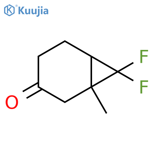 7,7-difluoro-1-methylbicyclo[4.1.0]heptan-3-one structure