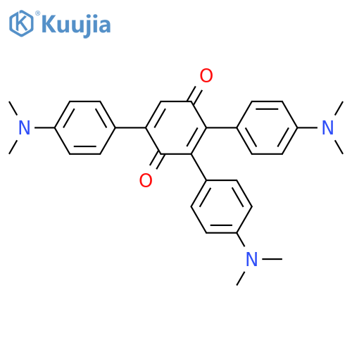 2,3,5-Tris[4-(dimethylamino)phenyl]-2,5-cyclohexadiene-1,4-dione structure