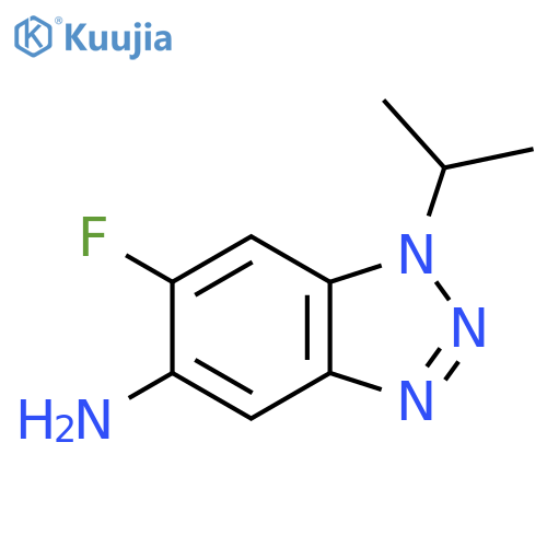 6-fluoro-1-(propan-2-yl)-1H-1,2,3-benzotriazol-5-amine structure