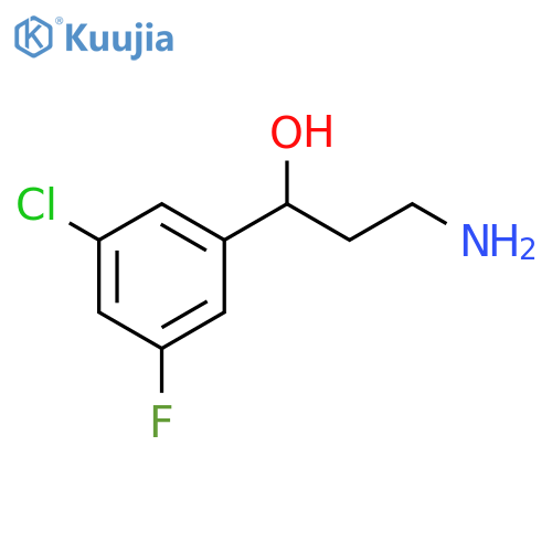 Benzenemethanol, α-(2-aminoethyl)-3-chloro-5-fluoro- structure