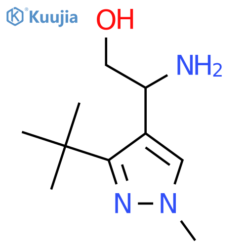 2-amino-2-(3-tert-butyl-1-methyl-1H-pyrazol-4-yl)ethan-1-ol structure
