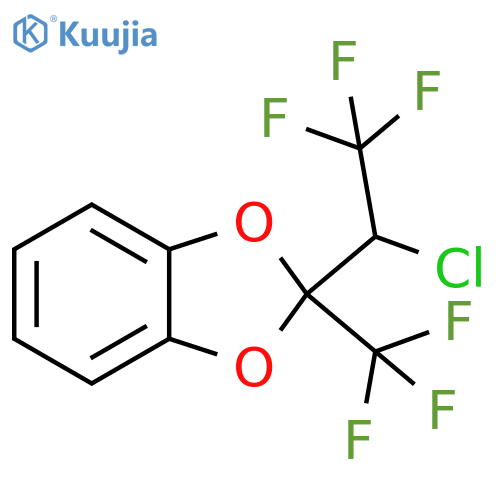 1,3-Benzodioxole, 2-(1-chloro-2,2,2-trifluoroethyl)-2-(trifluoromethyl)- structure