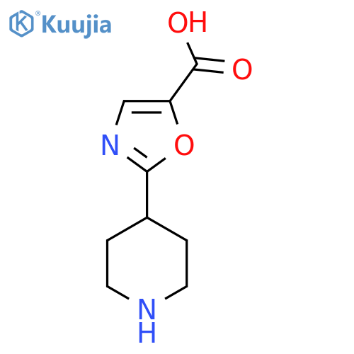 2-(Piperidin-4-yl)-1,3-oxazole-5-carboxylic acid structure