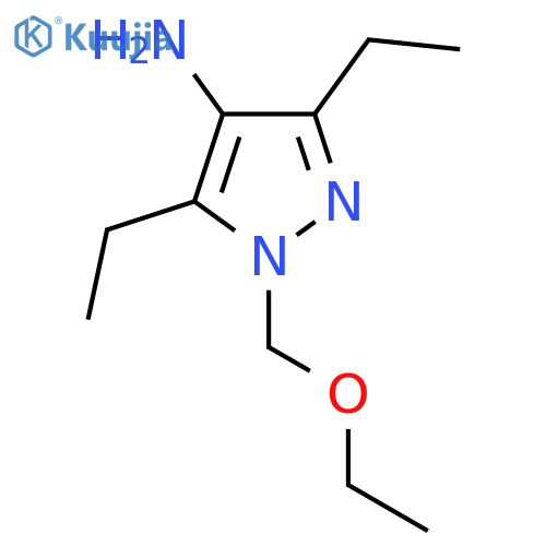 1-(ethoxymethyl)-3,5-diethyl-1H-pyrazol-4-amine structure