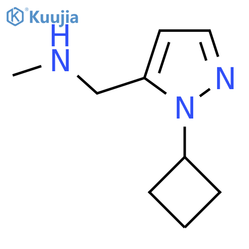[(1-Cyclobutyl-1H-pyrazol-5-yl)methyl](methyl)amine structure