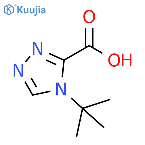 4H-1,2,4-Triazole-3-carboxylic acid, 4-(1,1-dimethylethyl)- structure