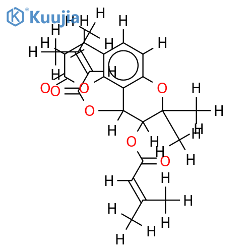 (+)-cis-(3'S,4'S)-3'-angeloyl-4'-senecioylkhellactone structure